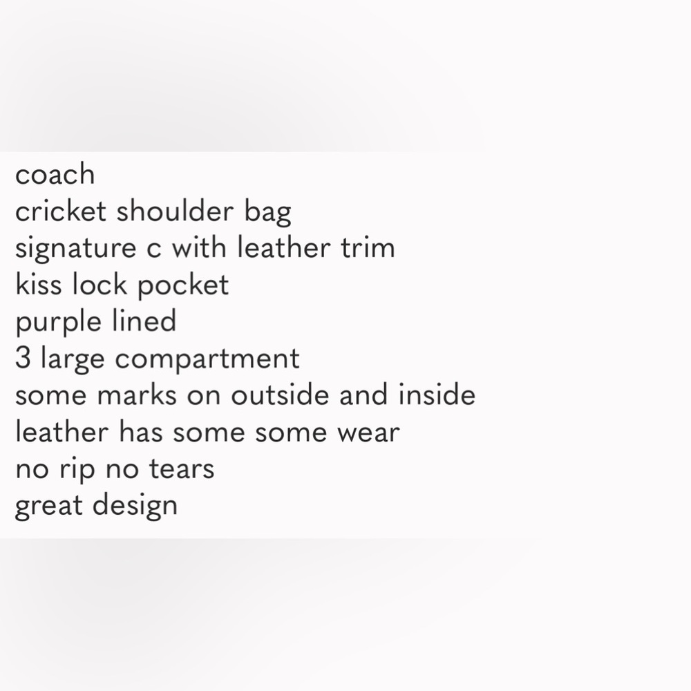 Coach cricket satchel bag shoulder - Picture 7 of 7